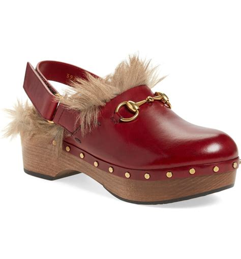 gucci clogs with fur|gucci clogs for women.